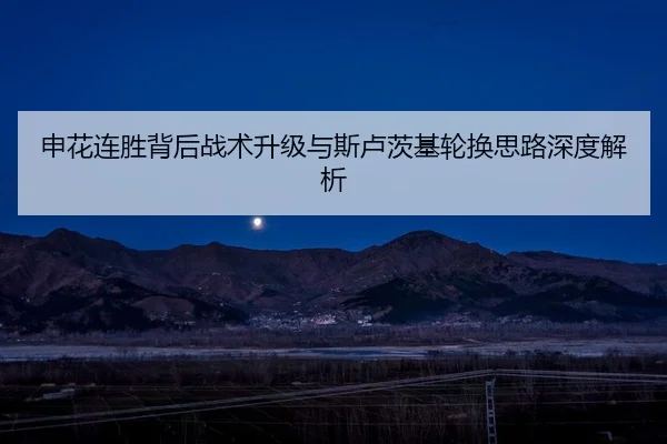申花连胜背后战术升级与斯卢茨基轮换思路深度解析